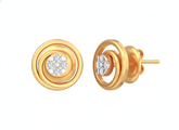 18K Gold & Diamond Women Stud Earring KSK058