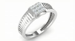 18K Gold & Diamond Engagement Ring For Men KRA60287