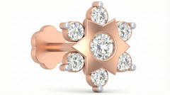 18K Gold & Diamond Stud Nose Pin KRA50074