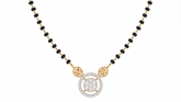 Gold & Diamond Round Shape Mangalsutra For Women KRC50115