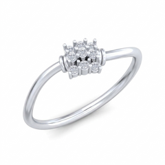 18K Gold & Diamond Ring For Women KRB10178