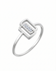 18K Gold & Diamond Dailywear Ring For Women KSK137