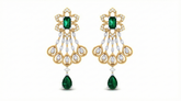 14K Gold & Diamond Women Gemstone Earring KRI44023ER
