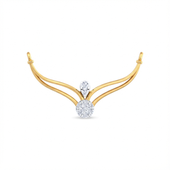 18K Gold & Diamond Dailywear Mangalsutra For Women KRB90032