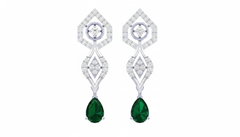 14K Gold & Diamond Women Gemstone Earring KRI44019E