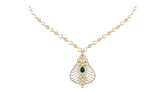 14K Gold & Diamond Gemstone Necklace Set KRI44022NG