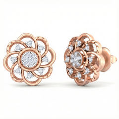 18K Gold & Diamond Women Engagement Earring KRB40060E