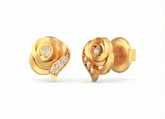 18K Gold & Diamond Women Stud Earring KSK017