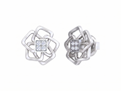 White Gold Diamond Earring | under 40k