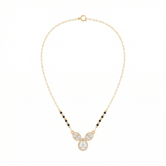 18K Gold & Diamond Beaded Mangalsutra For Women KRE90113