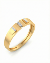 18K Gold & Diamond Ring For Men KSK249