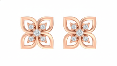 18K Gold & Diamond Women Dailywear Earring KER-39