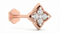 18K Gold & Diamond Stud Nose Pin KRA50130