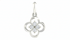 18K Gold & Diamond Floral Pendant Set KRA40136P