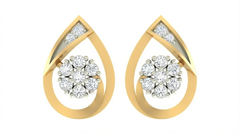 18K Gold & Diamond Women Stud Earring KRA40176E