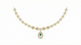 14K Gold & Diamond Gemstone Necklace Set KRB44119NR-A