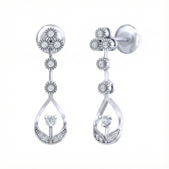 14K Gold & Diamond Women Dangler Earring KRB44091E