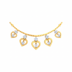 Gold & Diamond Heart Mangalsutra For Women KRC50082
