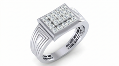 18K Gold & Diamond Band Ring For Men KRA60187