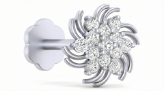 18K Gold & Diamond Stud Nose Pin KRA50035