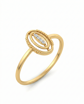 18K Gold & Diamond Band Ring For Women KSK154