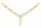 14K Gold & Diamond Women Dailywear Necklace Set KRB44059N