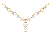 14K Gold & Diamond Women Dailywear Necklace Set KRB44059N
