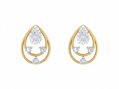 Yellow Gold Diamond Earring | under 40k