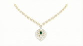 14K Gold & Diamond Gemstone Necklace Set KRI44020NR