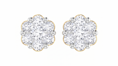 Gold & Diamond Stud Women Earring KRC40616E