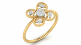 18K Gold & Diamond Dailywear Ring For Women KRA10575
