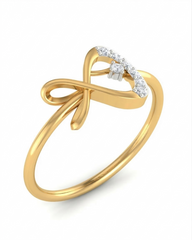 18K Gold & Diamond Dailywear Ring For Women KRB10106-A
