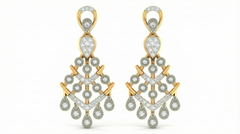 14K Gold & Diamond Women Dangler Earring KRB44104E-A