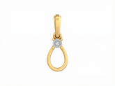 18K Gold & Diamond Solitaire Pendant KSK094