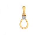 18K Gold & Diamond Solitaire Pendant KSK094