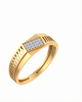18K Gold & Diamond Engagement Ring For Men KSK267