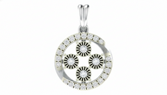 18K Gold & Diamond Floral PENDANT SET KRA40009P