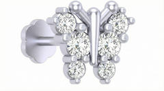 18K Gold & Diamond Stud Nose Pin KRA50087