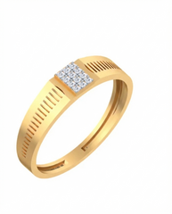 18K Gold & Diamond Ring For Men KSK253