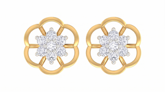 Yellow Gold Diamond Earring | under 40k