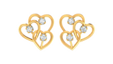 Gold & Diamond Women Stud Earring KRC40558E