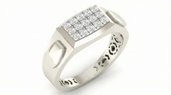 18K Gold & Diamond Band Ring For Men KRA60209