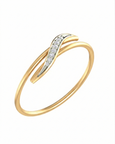 18K Gold & Diamond Dailywear Ring For Women KLR-370