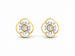 18K Gold & Diamond Women Stud Earring KRK30034