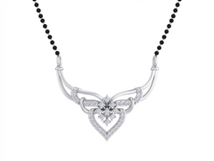 Gold & Diamond Heart Mangalsutra For Women KRB50047