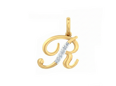 18K Gold & Diamond Initial Pendant KRK20089