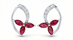 18K Gold & Diamond Women Gemstone Earring KRA40029E