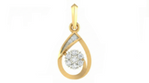 18K Gold & Diamond Floral Pendant Set KRA40176P