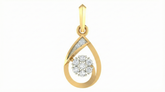 18K Gold & Diamond Floral Pendant Set KRA40176P