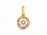 18K Gold & Diamond Floral Pendant KSK135
